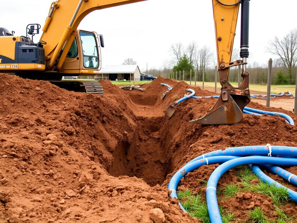 Utility Trenching & Drainage, Buchanan Dirtworks, southern Missouri Ozarks